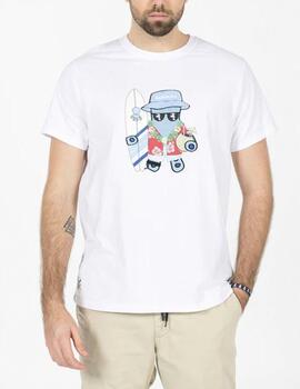 Camiseta El Pulpo hawaiano blanco