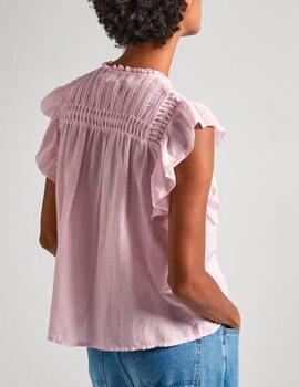 Blusa Pepe Jeans volantes rosa