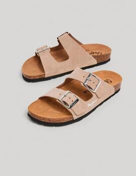 Sandalias Pepe Jeans ante beige