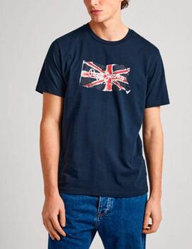 Camiseta Pepe Jeans bandera marino