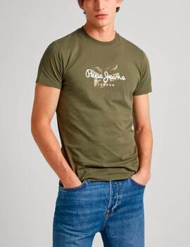 Camiseta Pepe Jeans logo verde