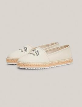 Alpargatas Tommy Jeans logo beige