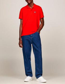 Polo Tommy Jeans rojo