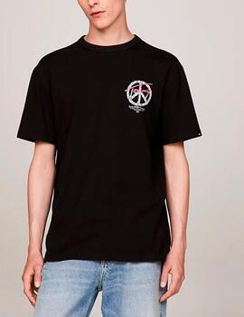 Camiseta Tommy Jeans estampada negro