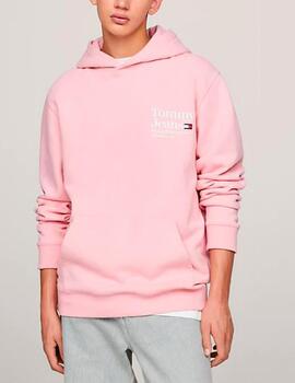 Sudadera Tommy Jeans logo rosa