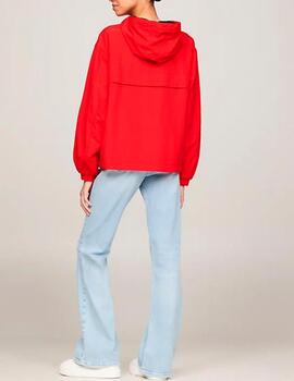 Cortavientos Tommy Jeans rojo