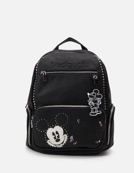 Mochila mediana Desigual Mickey Mouse negro