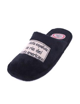 Zapatilla Se me ríen los pies La siesta negro