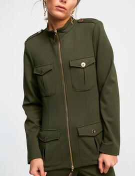 Chaqueta Lola Casademunt cremallera khaki