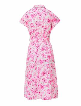 Vestido Salsa estampado rosa