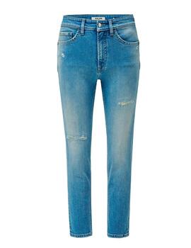 Pantalón vaquero Salsa Faith cropped azul