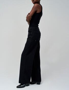 Pantalón vaquero Salsa wide leg negro