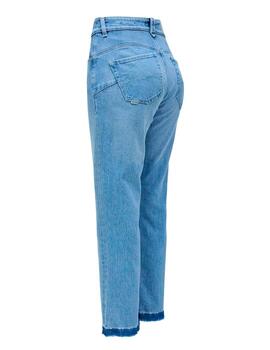 Pantalón vaquero Salsa cropped flare desflecado