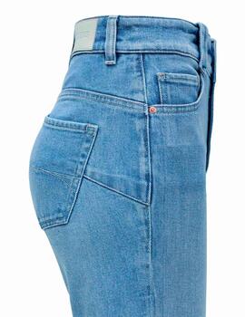 Pantalón vaquero Salsa cropped flare desflecado