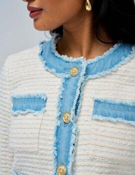 Chaqueta Salsa tweed denim