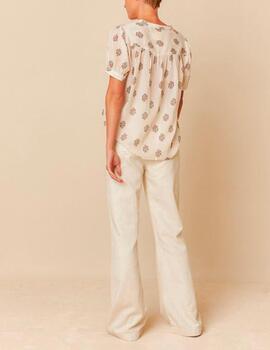 Blusa Indi&Cold estampada beige