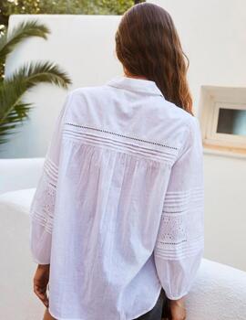 Camisa Indi&Cold bordada blanco