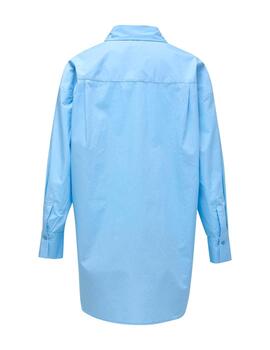 Camisa Salsa pedrería azul