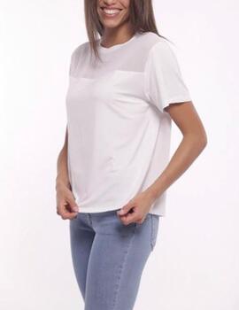 Camiseta Mimi Mua transparencia blanco