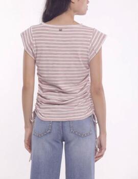 Camiseta Mimi Mua rayas rosa