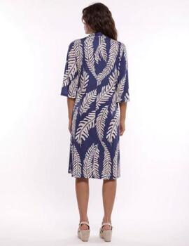 Vestido Mimi Mua estampado azul