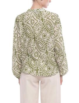 Blusa Mimi Mua estampada verde