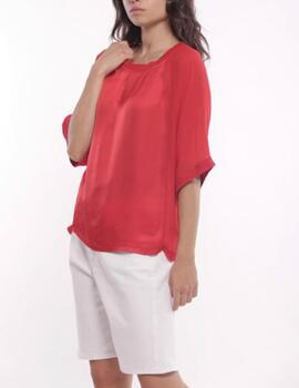 Blusa Mimi Mua transparencia rojo