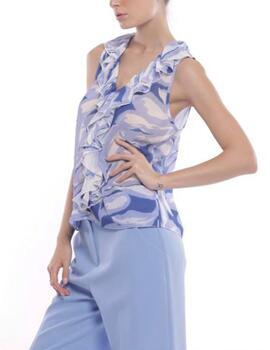 Top Mimi Mua estampado azul