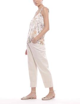 Pantalón Mimi Mua cropped crema