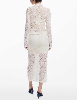 Falda Desigual encaje beige