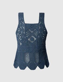 Top Pepe Jeans ondas azul