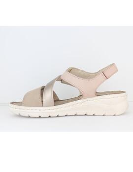 Sandalias Walk and Fly combinadas rosa