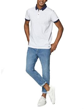 Polo Esprit manga corta slim blanco