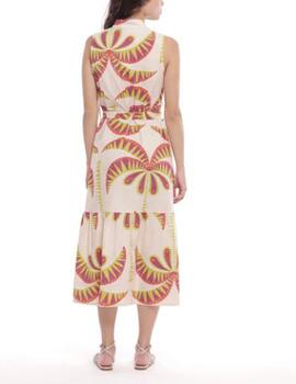 Vestido Mimi Mua camisero palmeras
