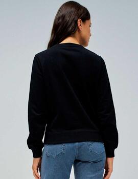 Sudadera Salsa logo abalorios negro
