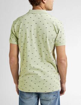 Polo Petrol microestampado verde