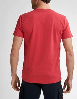 Camiseta Petrol estampada rojo