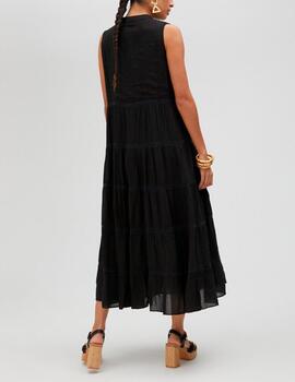 Vestido Lola Casademunt bordado negro