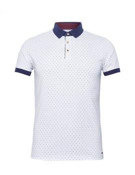 Polo Esprit manga corta slim blanco