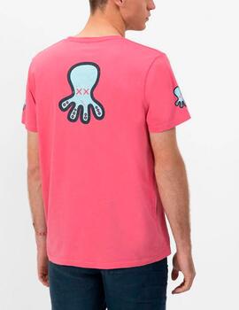 Camiseta El Pulpo logo rosa