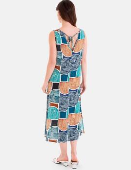 Vestido Massana estampado largo
