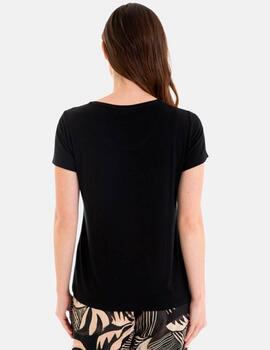 Camiseta Massana animal print negro