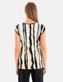 Camiseta Massana estampada rayas