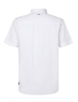 Camisa Petrol lino blanco