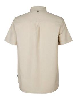 Camisa Petrol lino beige