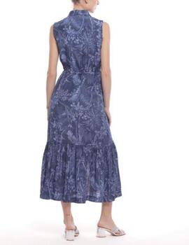Vestido Mimi Mua estampado azul