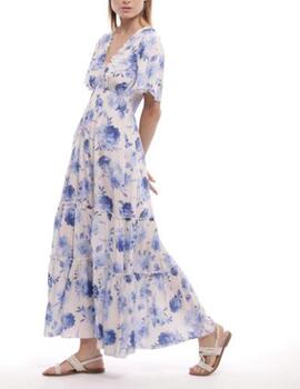 Vestido Mimi Mua estampado azul