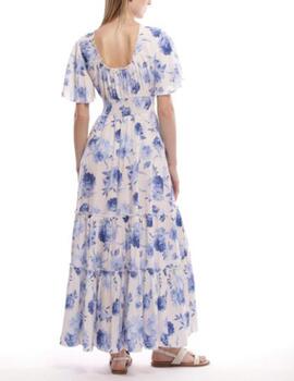 Vestido Mimi Mua estampado azul