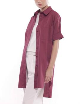 Camisa Mimi Mua larga granate