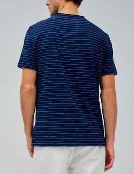 Camiseta Salsa rayas slim azul